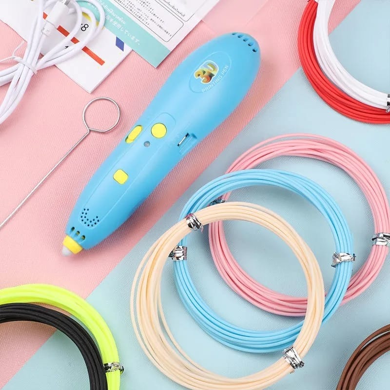 3D Pen Printer Drawing DIY Creative Printing Best for Kids Low Temperature Charging Wireless detail view
