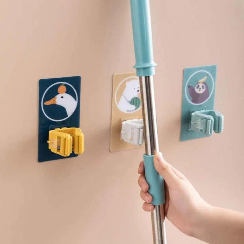 Broom Holder Creative Character Wall Mounted detail view