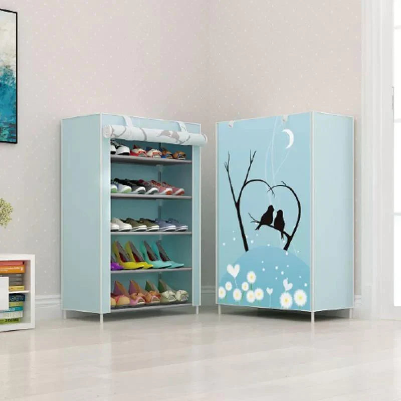 5 Layer Printed Shoe Organizer Rack detail view
