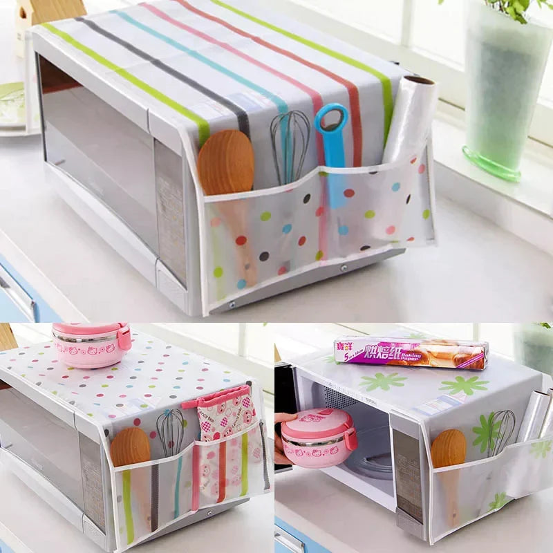 Microwave Dust Safe Cover With Pockets detail view