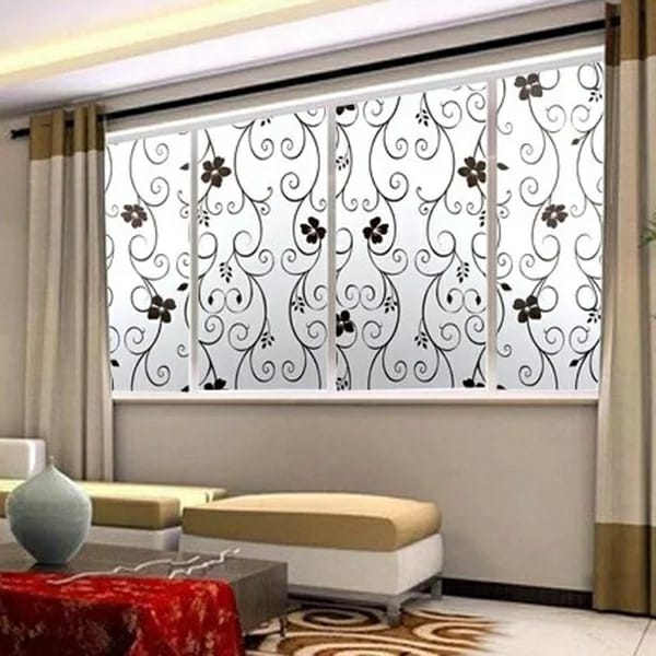 Window Glass Wallpaper Sticker Florals Fancy Pattern detail view