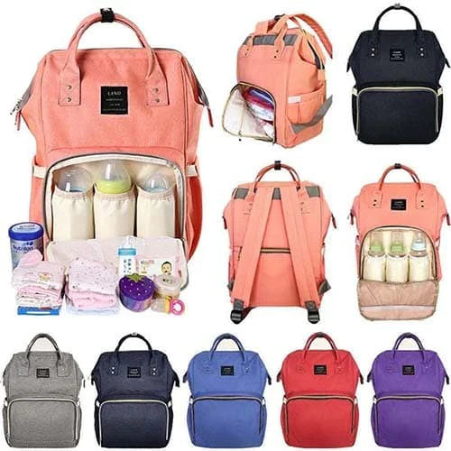 Mommy Backpack - Water Resistant Baby Accessories Bag detail view