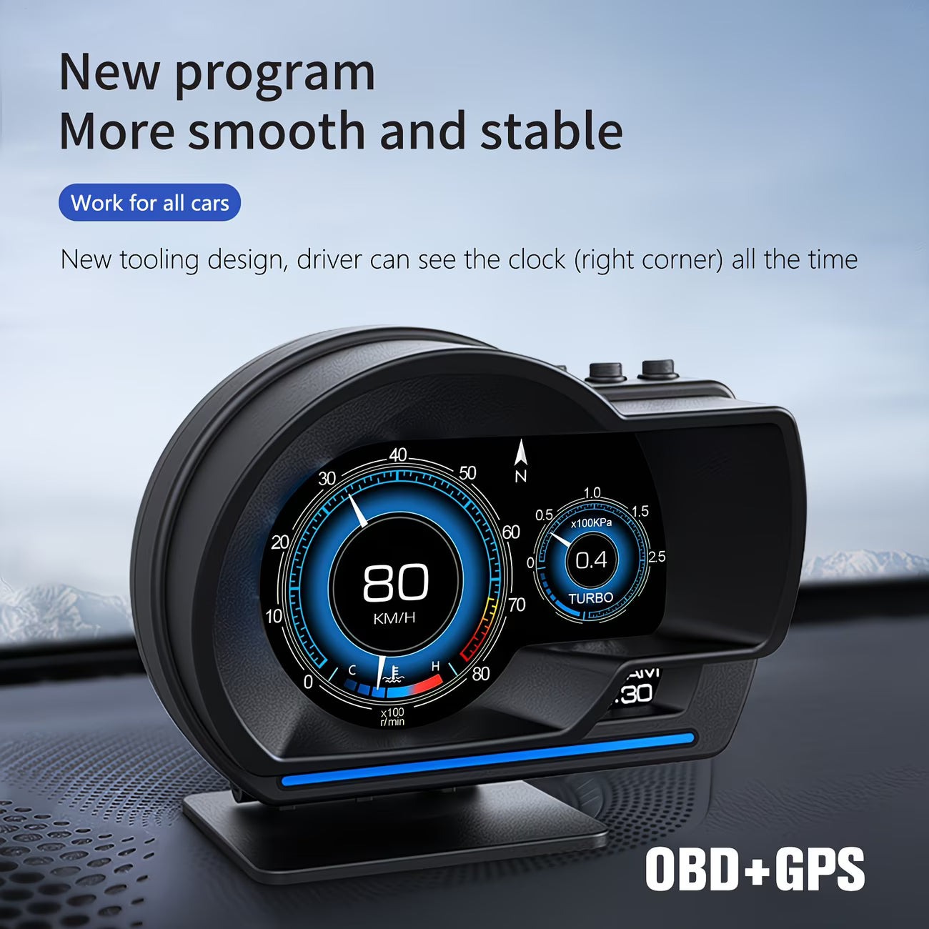 Upgrade your driving experience with the P6 OBD2 Head-Up Display (HUD). This smart digital gauge provides real-time vehicle data directly in your line of sight, helping you stay informed while keeping your eyes on the road.