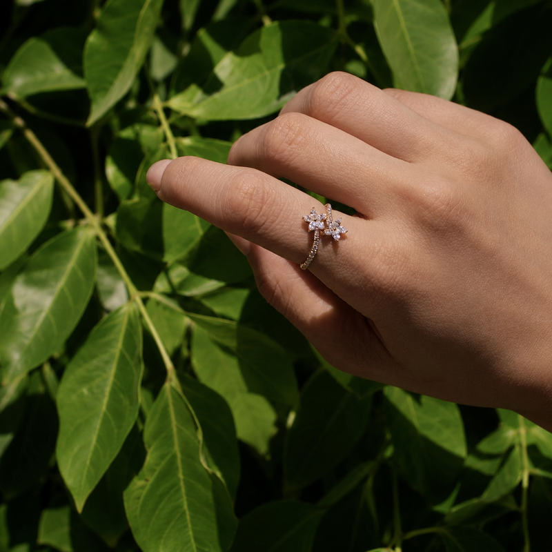 Petal Vine Ring detail view