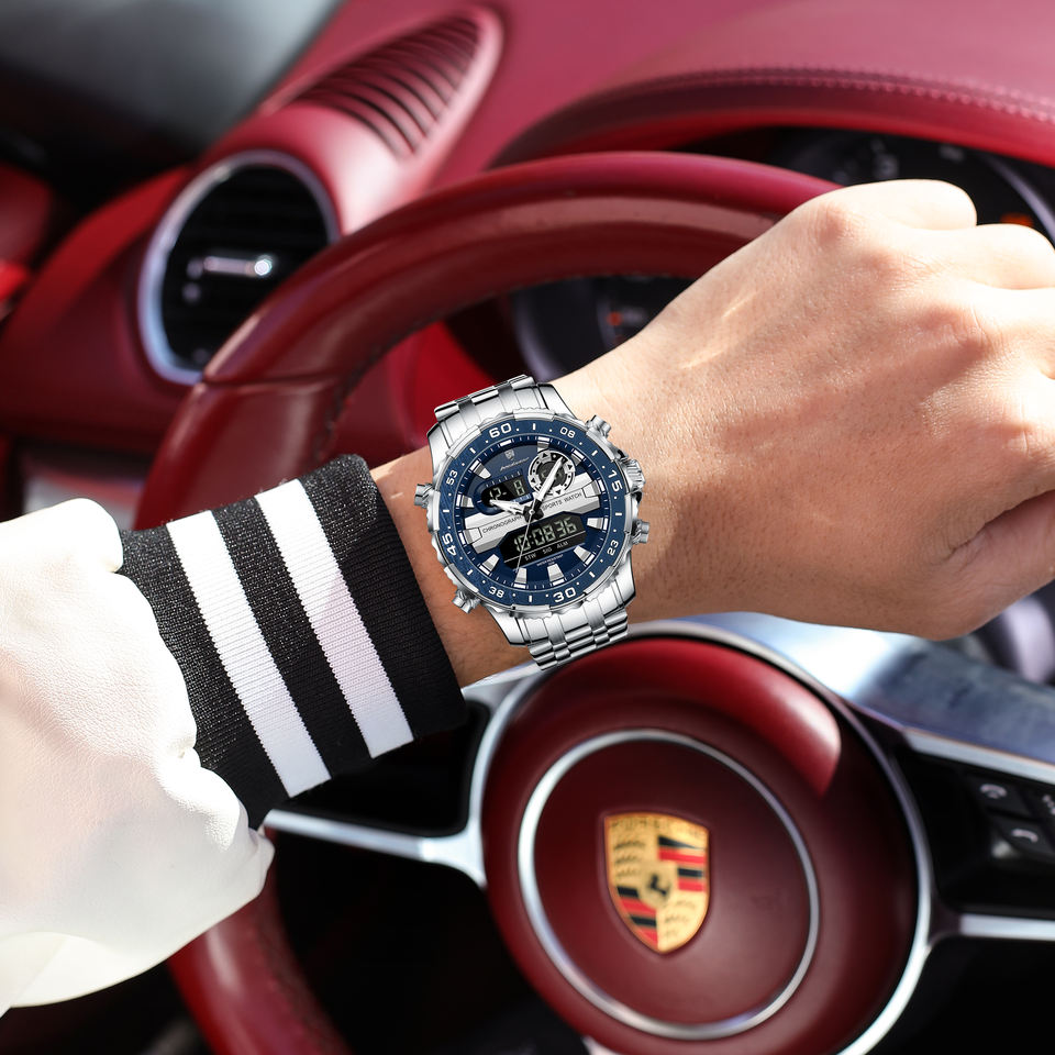 Upgrade your style with the Men’s Multifunction Chronograph Quartz Watch — built for precision, durability, and everyday elegance. Featuring a stainless steel bracelet, alloy case, and water-resistant design, perfect for casual or business wear.