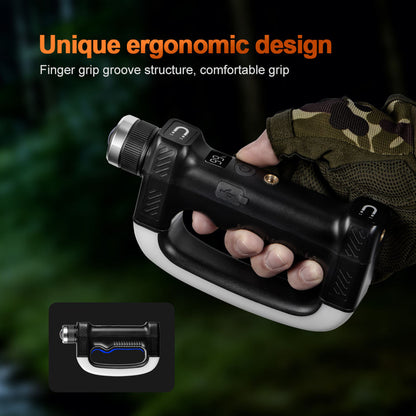 Multi Function Zoomable Rechargeable Torch Light Side Light Infrared Dual Magnetic Camping Repair Working Flashlight