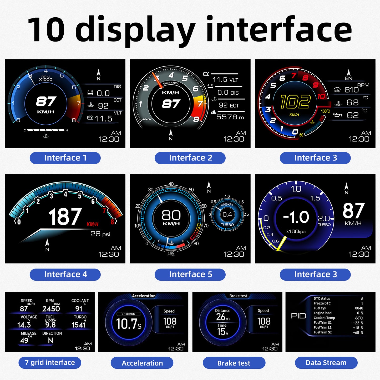 Upgrade your driving experience with the P6 OBD2 Head-Up Display (HUD). This smart digital gauge provides real-time vehicle data directly in your line of sight, helping you stay informed while keeping your eyes on the road.