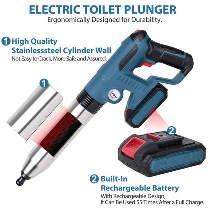 Household High Pressure Air Toilet Plungers Heavy Duty Plunger Drain Clog Remover Tools Electric Plunger Toilet