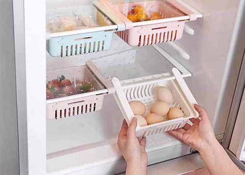 Expandable Fridge Storage Basket detail view