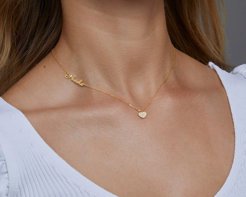 LuxeScript Necklace detail view