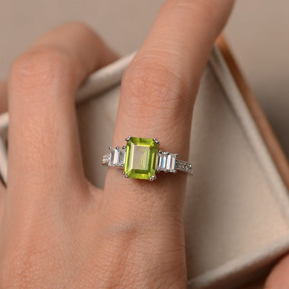 Peridot Promise Ring
