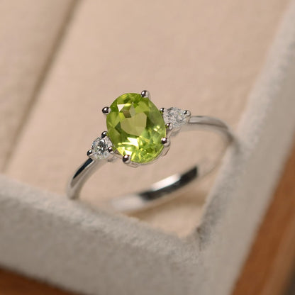 Oval Peridot Ring