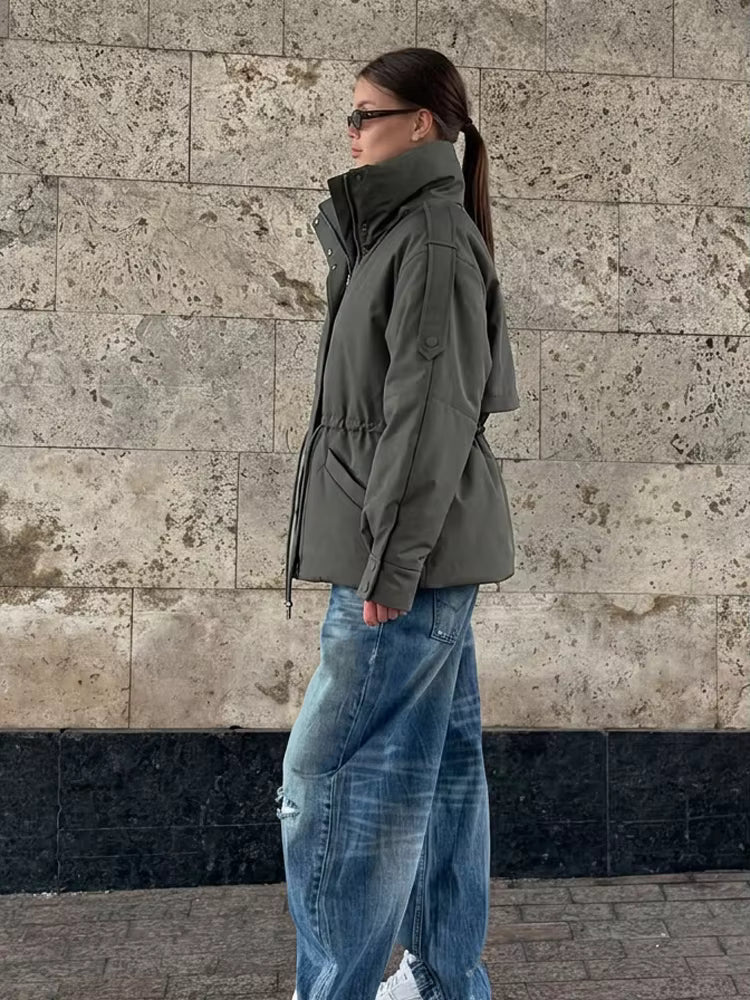 Mary Oversized Drawstring Waist Puffer Jacket
