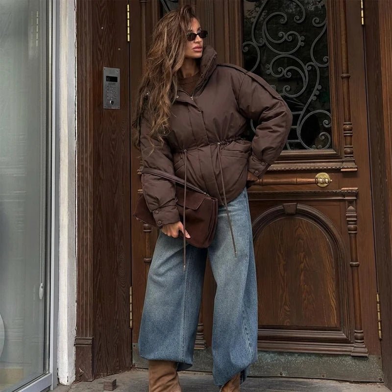 Mary Oversized Drawstring Waist Puffer Jacket