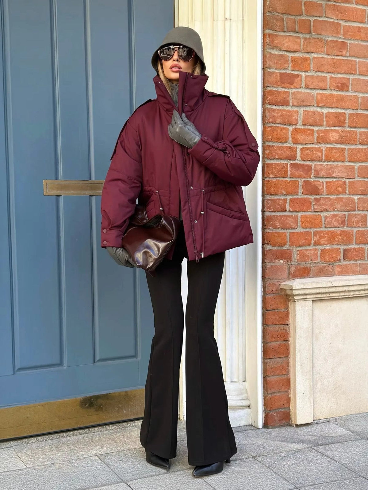Mary Oversized Drawstring Waist Puffer Jacket