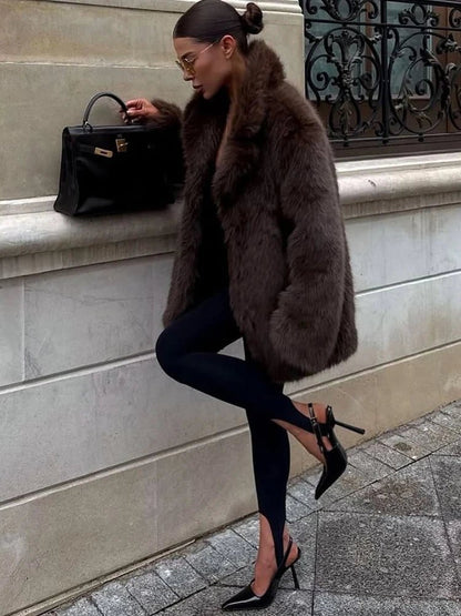 Lena Oversized Faux Fur Coat