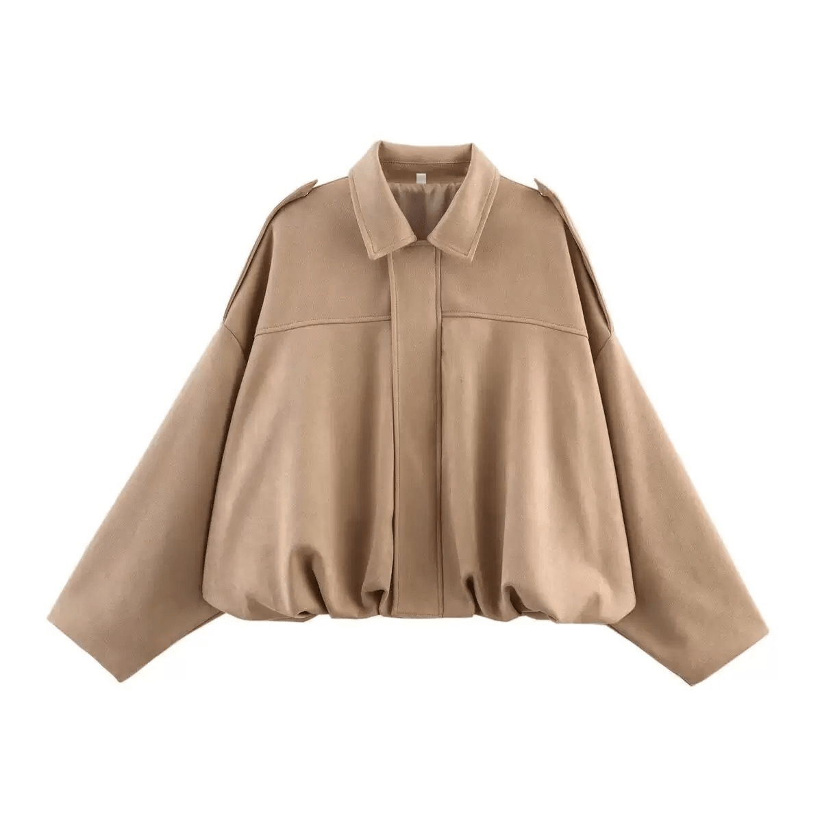 Ellie Faux Suede Oversized Zip Jacket