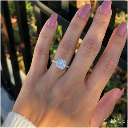 Halo Cut Zircon Ring